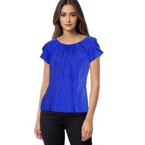 Mossimo Womens Blouse Size Small Short Sleeve Triangle Print Bohemian Western